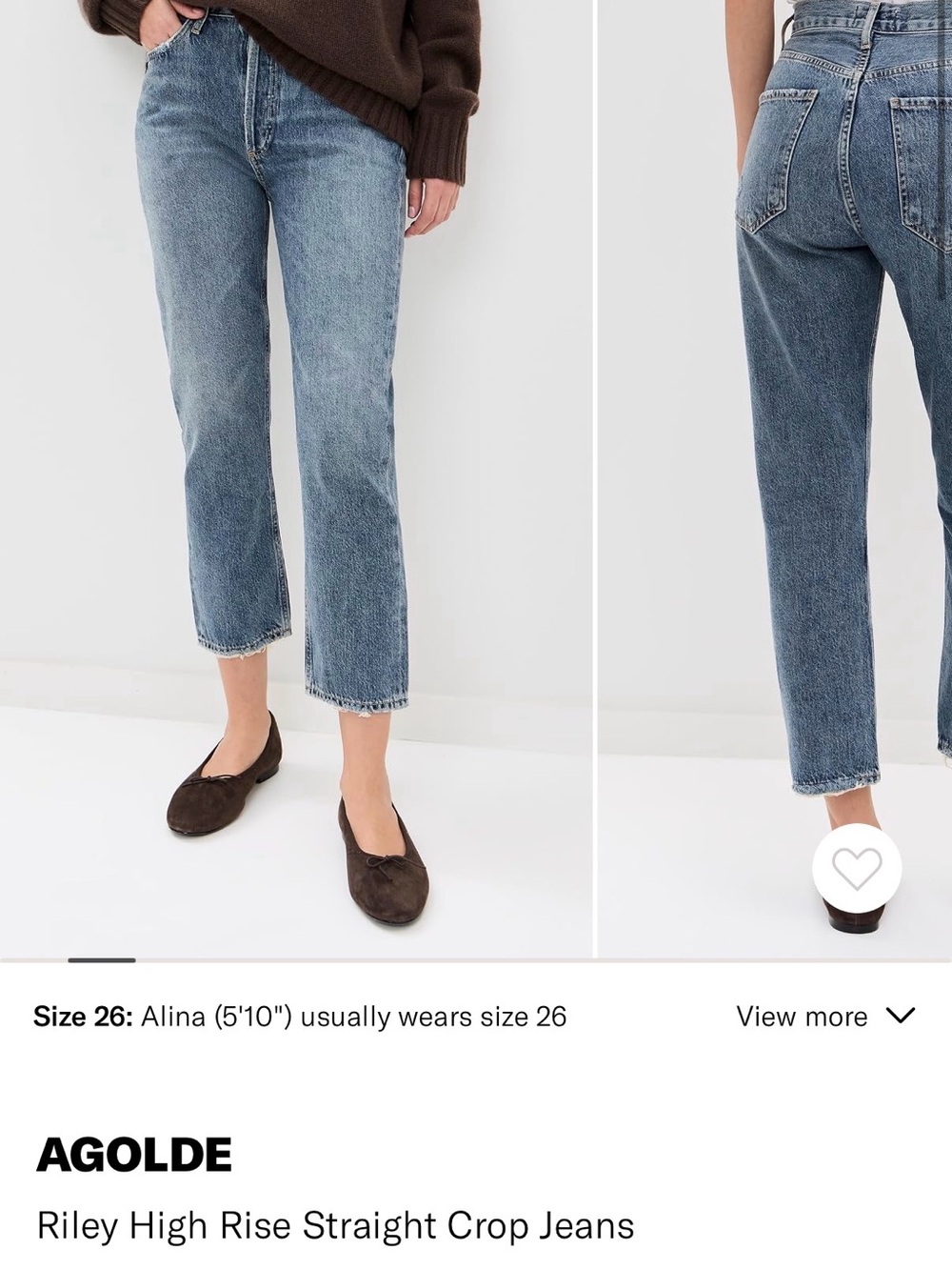 Agolde Riley High Rise Crop Jeans - Picture 10 of 11